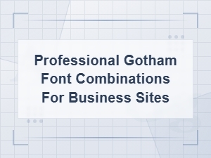 Professional Gotham Font Pairing Ideas for Business Websites